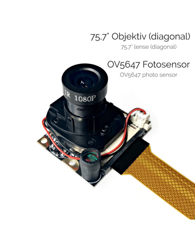 Electreeks® Raspberry Pi 5 Kamera & Zero Pi - Nachtsicht & Full HD